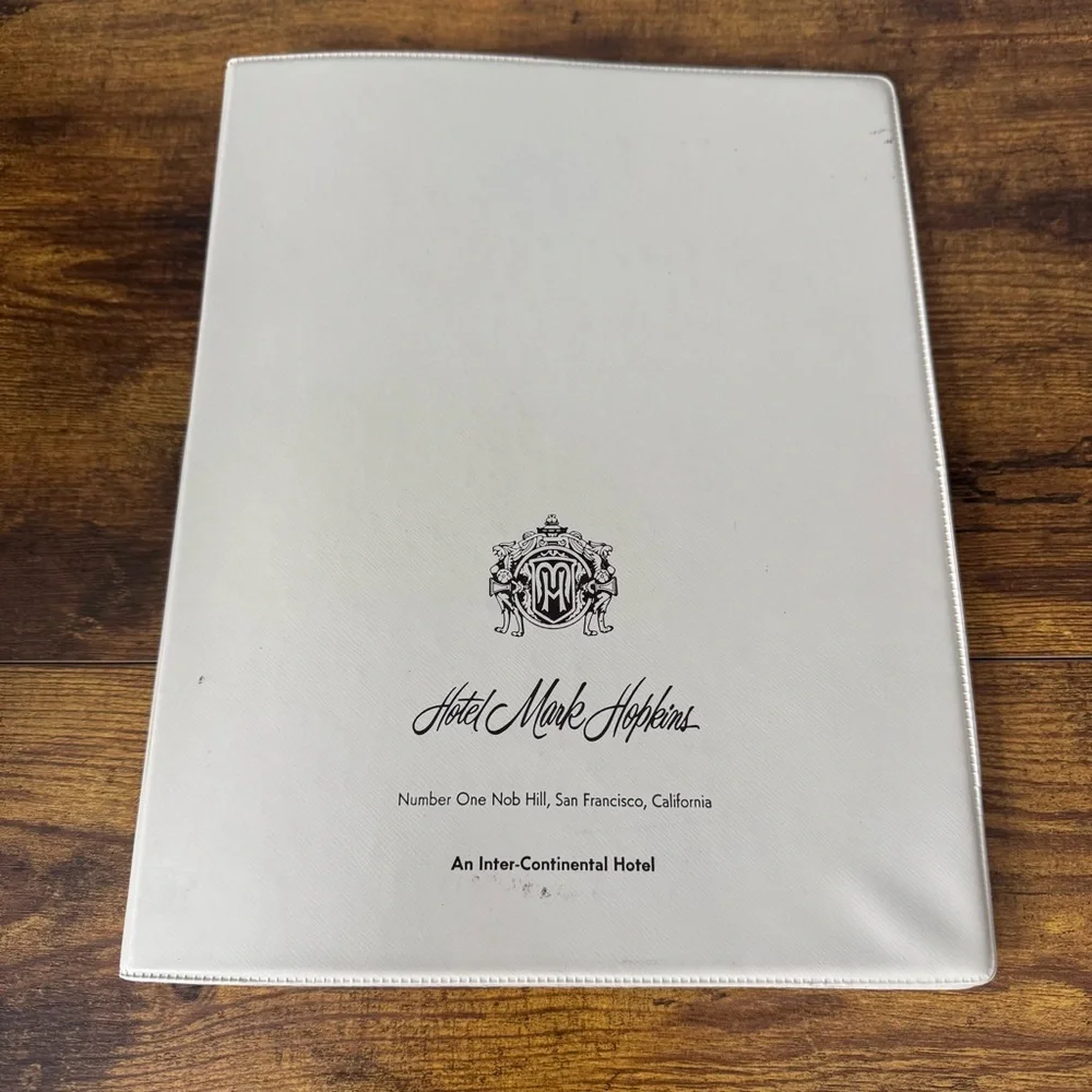 Hotel Mark Hopkins Vintage Stationery Folio With Letterhead And Envelopes
